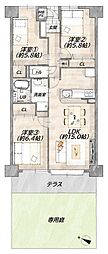 シーアイマンション八乙女 3LDKの間取図画像