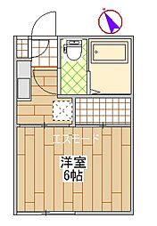 グリーンハイツ 1Kの間取図画像
