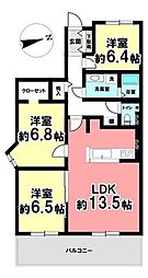 サンヴェール千里山 3LDKの間取図画像