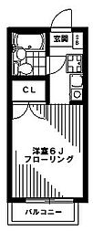 ルミネ月村 1Kの間取図画像