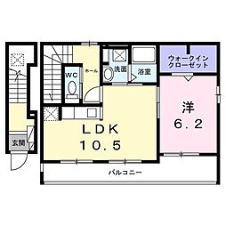 ラルミエールメゾン 1LDKの間取図画像