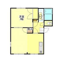 ハイツ清水C 1LDKの間取図画像