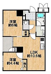 ハイネス常盤町 2LDKの間取図画像