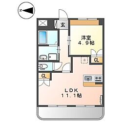 メルヴェール西深津 1階/-