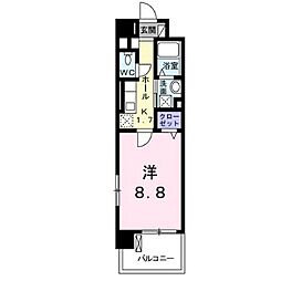 アプローズ 1Kの間取図画像