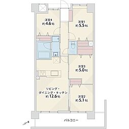 グリーントピア21セレーノ尼崎 4LDKの間取図画像