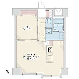 ダイアパレス琴似第4 2DKの間取図画像