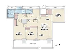 レジデンス梅田ローレルタワー 3LDKの間取図画像