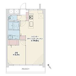 イーグル立川 1LDKの間取図画像