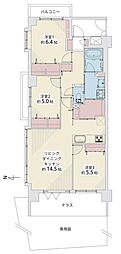 日神パレステージ立川第2 3LDKの間取図画像