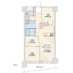 板橋ハイタウン 3LDKの間取図画像