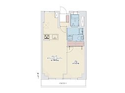 大森山王センチュリーマンション 1LDKの間取図画像