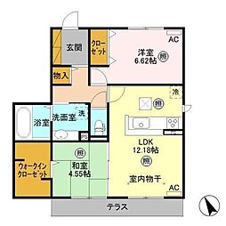 ダイワプリンススナガB 2LDKの間取図画像