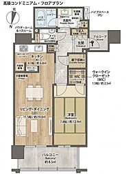 ザ・ファインタワー梅田豊崎 1LDKの間取図画像