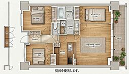 リバーガーデン四天王寺・1709号室 新築未入居 3LDKの間取図画像