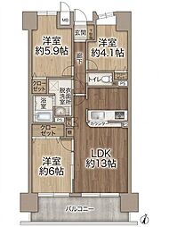 ファミール北大阪下新庄 3LDKの間取図画像