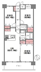 サンマンションアトレあびこ 3LDKの間取図画像