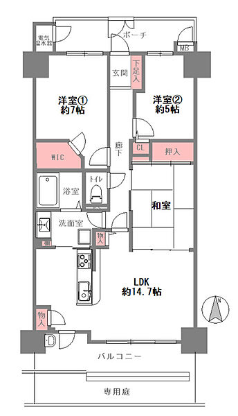 間取りを拡大表示