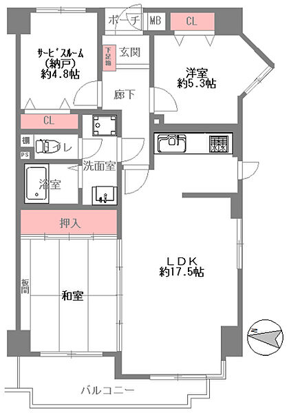 間取りを拡大表示