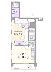 田園調布愛知マンション 1LDKの間取図画像