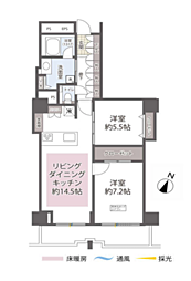 間取図画像 2LDK