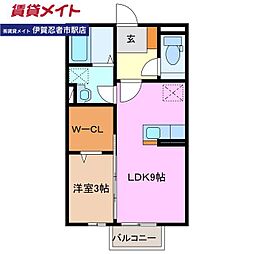 K'sハイム2 1LDKの間取図画像