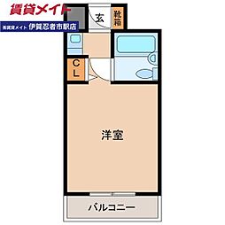 グランヴィラ伊賀 ワンルームの間取図画像