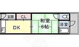 コーポ浅野 1DKの間取図画像