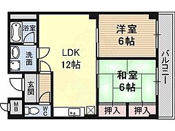 ピアドミール 2LDKの間取図画像