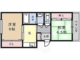 清和幸マンション A502 ｜ 大阪府高槻市幸町（賃貸マンション2K・5階・32.40㎡） その2