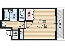 アーバンハイツ城北 ワンルームの間取図画像