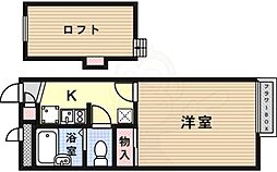 レオパレス南平台2 1Kの間取図画像