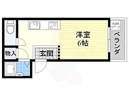 ハイネスゴールド 1Kの間取図画像