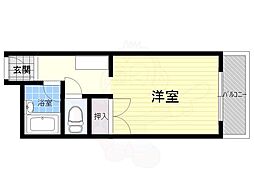 宮元七番館 1Kの間取図画像