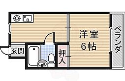 パールハイツ春日 1DKの間取図画像