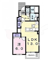 ソレイユ 1LDKの間取図画像