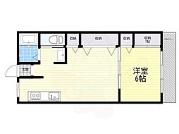 ヴィラ春日 1LDKの間取図画像