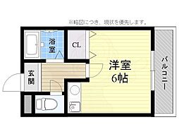 AIビル ワンルームの間取図画像