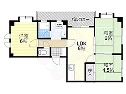 八千代ビル 3DKの間取図画像