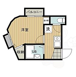 シャトーノール 1Kの間取図画像