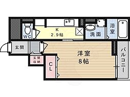 ライルツー ワンルームの間取図画像