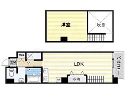 ヴェローノ茨木 ワンルームの間取図画像