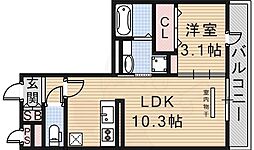 ワンモア・オッツ 1LDKの間取図画像