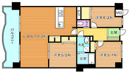 サンライフ鳴水 3LDKの間取図画像