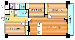 コーポランド砂津 3LDKの間取図画像