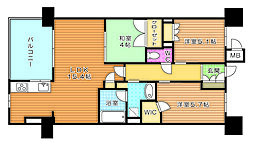 サンパーク企救丘グラッセ 3LDKの間取図画像