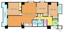 サンライフ三萩野A 3LDKの間取図画像