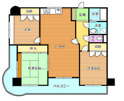 サンライフ東王子 3LDKの間取図画像