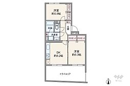 コスモ大泉学園 2LDKの間取図画像