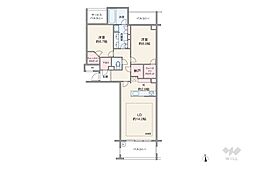 パークシティ浜田山 2LDKの間取図画像